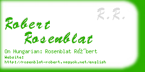 robert rosenblat business card